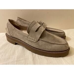 Anne‎ Klein Women's Size 8.5 Everly Lug Sole Penny Loafers Shoes Grey